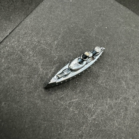 Miniature Monopoly Battleship Game Replacement Silver Ship Figurine - Picture 3 of 10
